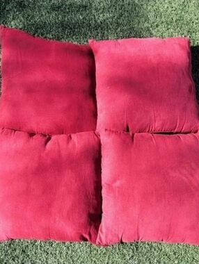 Pillows Maroon /Red 16” X 16” Set Of Four